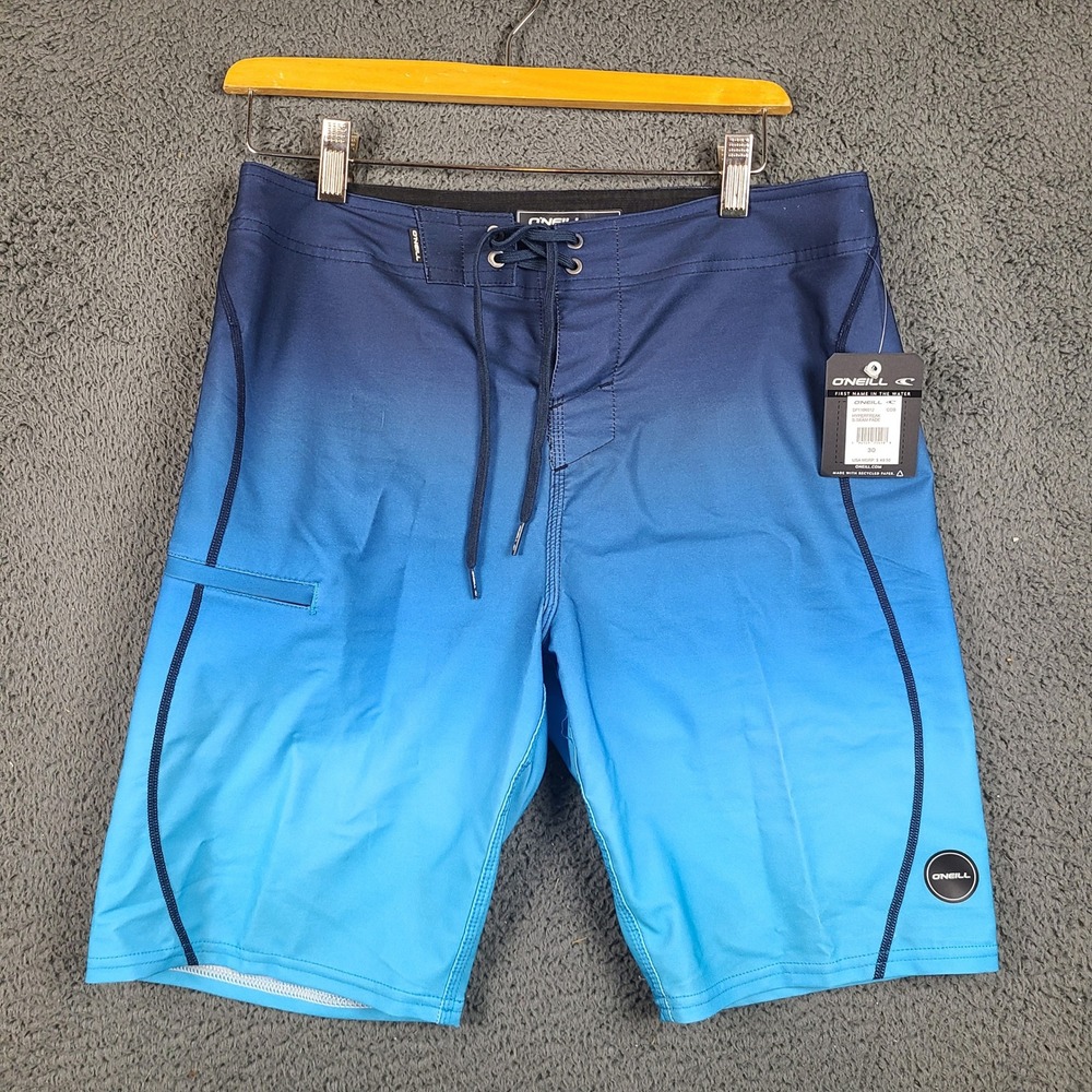 ONeill Hyperfreak S-Seam Fade Board Shorts Blue Ombre Mens 30 SP1106012